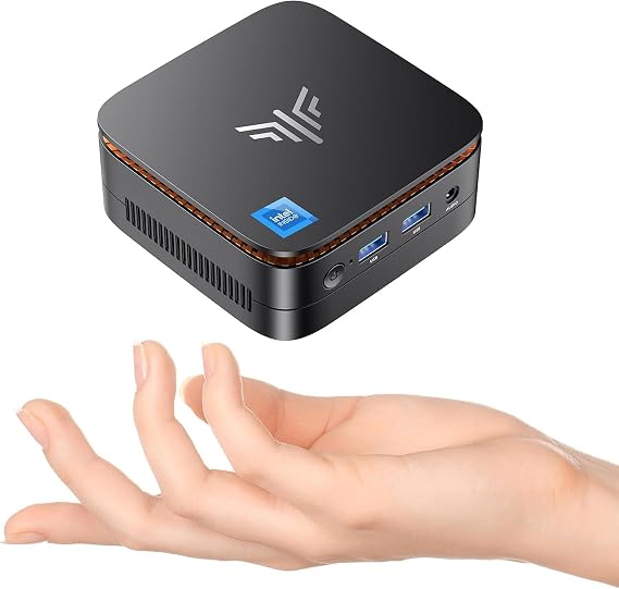 KAMRUI E1 Mini PC Computer, 12th Alder Lake- N95 up to 3.4 GH, 12GB DDR4 256GB M.2 SSD, Mini Desktop Computer, WiFi, BT, 4K, HTPC for Business, Home, Office