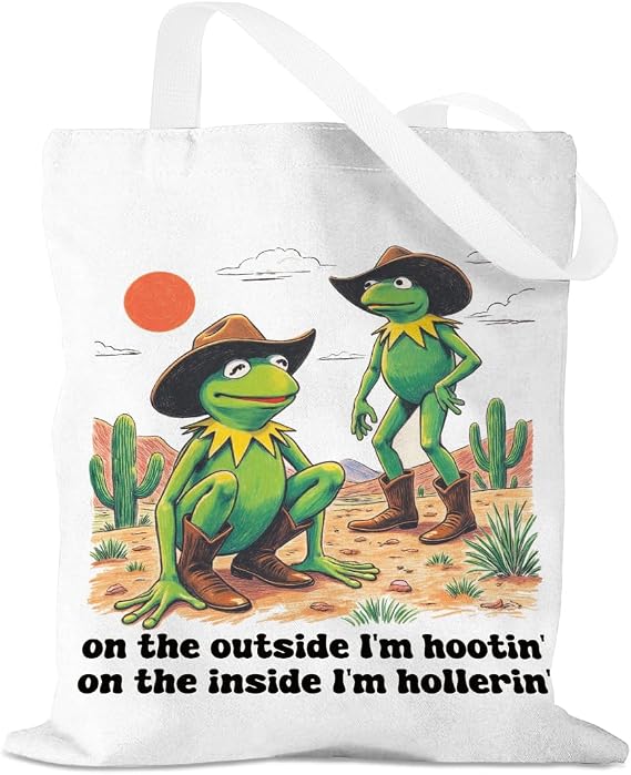 Funny Animal Tote Bag, Trendy Meme Large Capacity Reusable Grocery Bags, Travel Canvas Beach Bag Gifts for Women