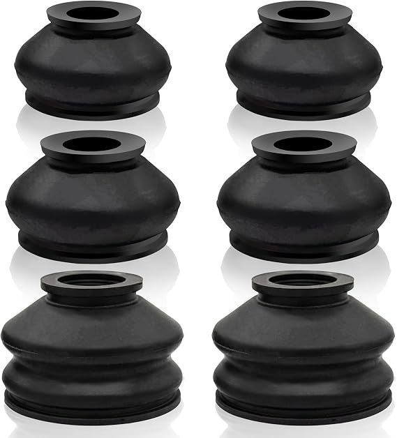 6 Pcs Ball Joint Boot Universal Turn to Rod Arm Ball Joint Head Dust Cover Universal Silicone Dust Boots Cover for Tie Rod all Joint Head Dust Protection Rubber Cover, Suitable for Most Vehicles