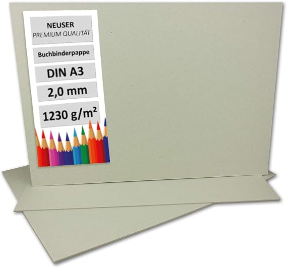 Bookbinding Cardboard A3 / A4 2 mm Extra Strong Cardboard