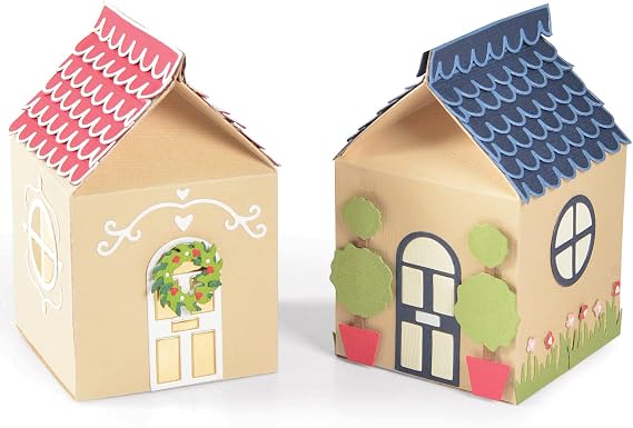 Sizzix Thinlits Die Set 21PK Seasonal House Gift Box by Jennifer Ogborn | 666024 | Chapter 4 2022 Wafer, Grey