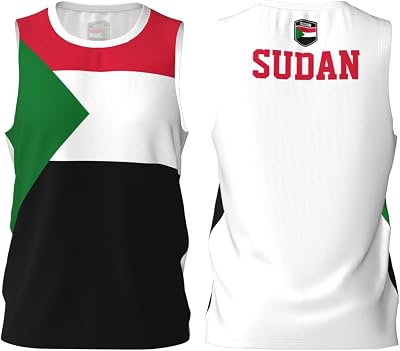 Sudan Flag 2 Basketball Jersey Sports Jerseys for Men Running Fitness Training Sleeveless T Shirt