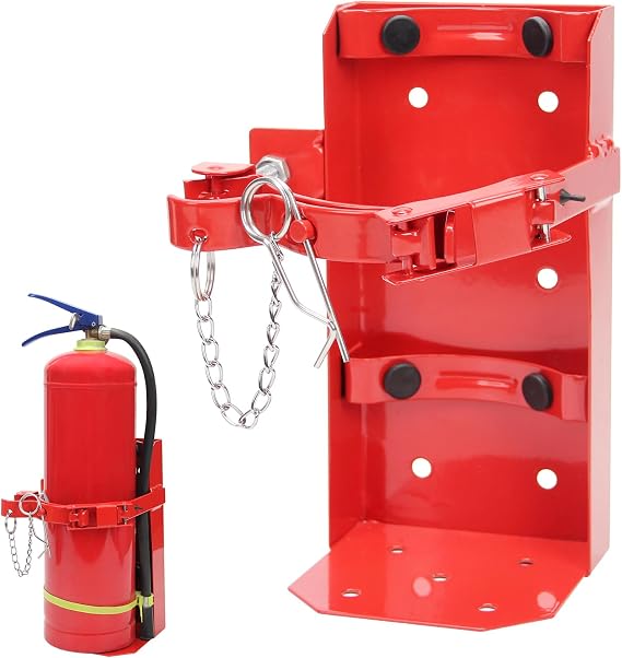 10LB Heavy Duty Fire Extinguisher Bracket Wall Mountm,Fire Extinguisher Holder Bracket for Home Car Truck,School,Garage,Vehicle,Boat,Truck Generic Red