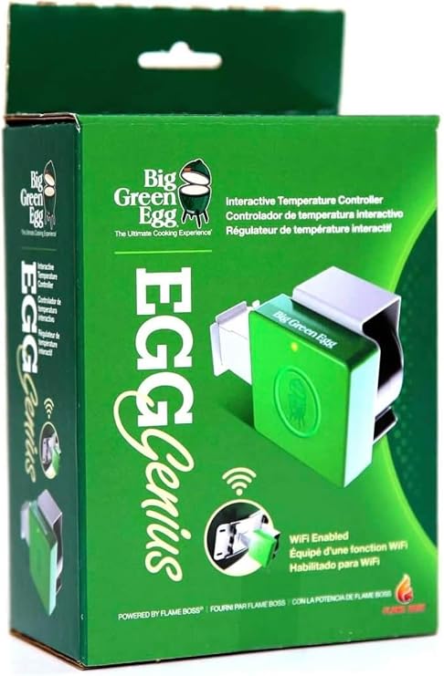 Big Green Egg Genius WiFi Grill Temperature Controller with Blower Fan, Smart BBQ Thermometer & Smoker Temp Control System, Remote App Monitoring