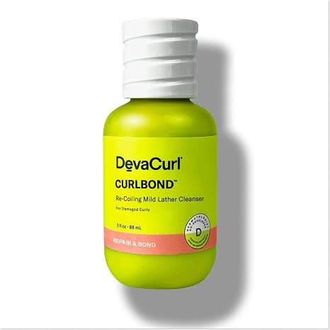 DevaCurl CurlBond Re-Coiling Mild Lather Cleanser | Reduces Frizz For Up to 48 Hours | Preserves Color Up to 30 Washes | Seals Split Ends