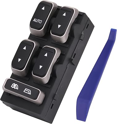 Obaee Front Left Driver Side Power Master Window Switch Compatible with Lincoln Town Car 2003 2004 2005 2006 2007 2008, Replace OE 5W1Z-14529-BA, 901-326, 3W1Z14529BA
