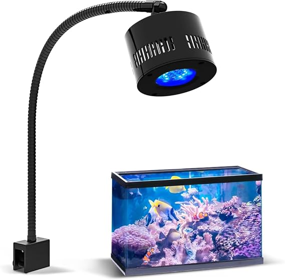 Lominie Aquarium Light Reef Coral Light with Smart Controller Dimming and Timer, Full Spectrum Fish Tank Light for 60cm Saltwater Reef Nano Aquarium [Energy Class G]
