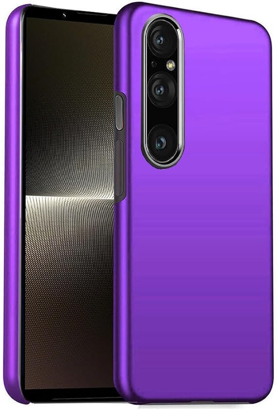 GAPlus Sony Xperia 1 V Case Ultra Slim Thin Armour Hard Case Matte Rubberized Cover For Sony Xperia 1 V (Purple)
