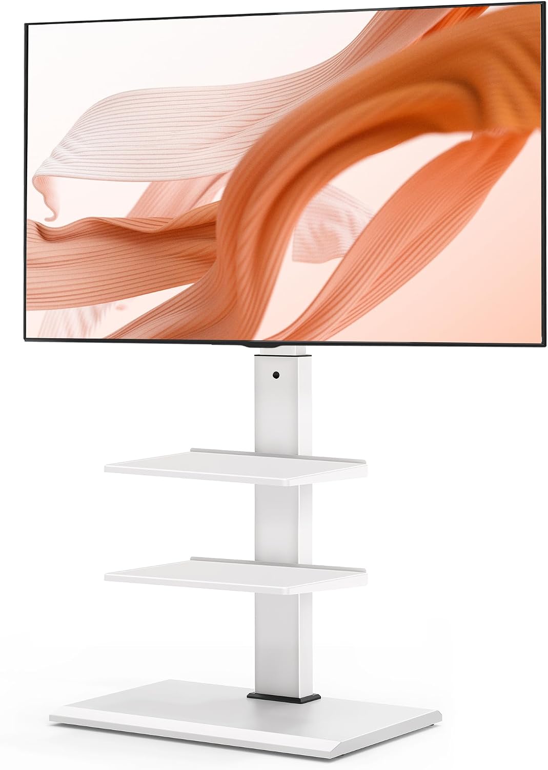 FITUEYES TV Stand with Iron Base TV Floor Stand Height Adjustable Swivel for 32-75 Inch TVs up to 40 kg Max. VESA 600 x 400