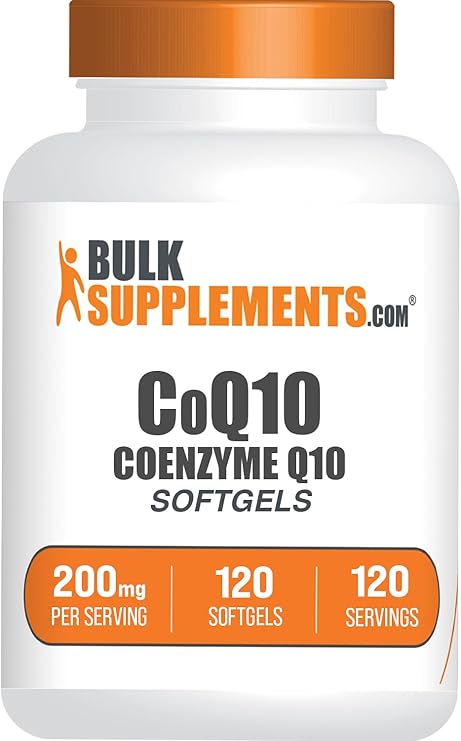 CoQ10 200mg Softgels - for Heart Health, Coenzyme Q10 200mg Supplement, Gluten Free, 1 Softgel per Serving, 120 Count (Pack of 1)