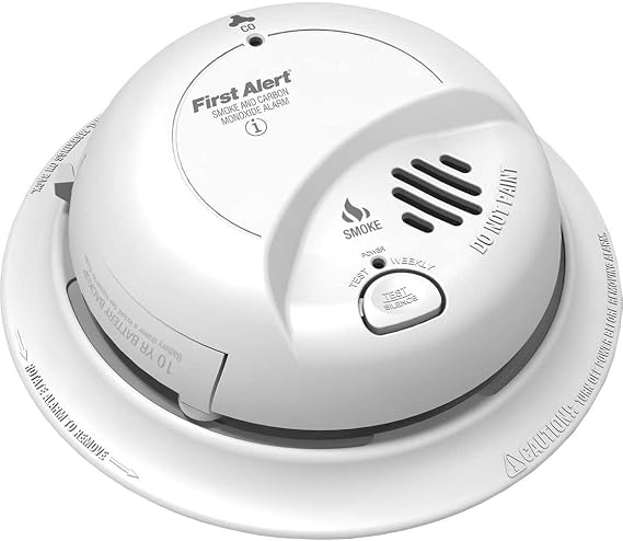 First Alert BRK SC9120LBL Hardwire AC Smoke and Carbon Monoxide Combination Alarm with 10 Year Sealed Battery Backup
