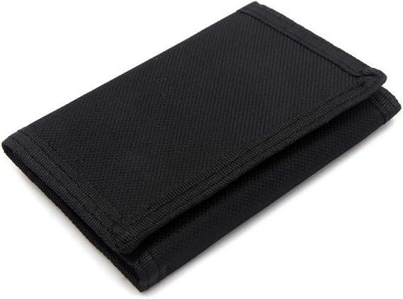 sundee RFID Slim Camouflage Wallet/Trifold Canvas Outdoor Sports Wallet for Boys & Kids (Black)