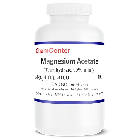 Magnesium Acetate, Reagent, Granular/Crystals, 99% min., 1 lb.