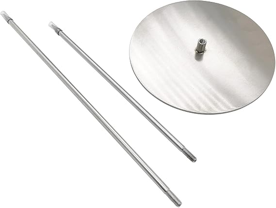Vertical Brazilian-BBQ Skewer Grill Removable - Food Grade 304 Stainless Steel, 2 Length Removable Skewers, Delicious for Steak, Whole Chicke Sausage, Meat Spit, Brazilian Churrasco. (Silver-1)