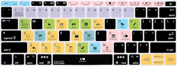 HRH Hotkey FL Studio US Keyboard Cover for MacBook Pro 13 & Old Retina 12