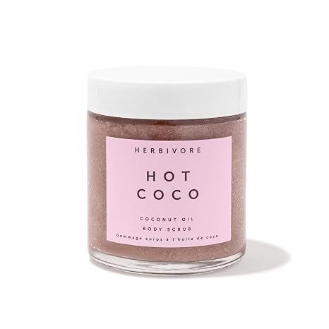 HERBIVORE Body Scrub with Coconut Oil, Hydrates Skin, For All Skin Types, Vegan & Plant Based, 4 oz