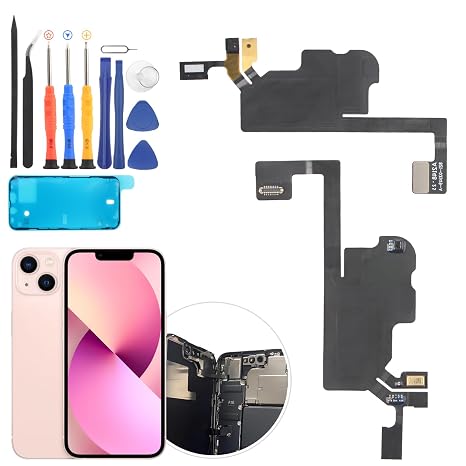 Earpiece Speaker for iPhone 13 - Replacement with Light, Proximity Sensor, Flex Cable and Tools
