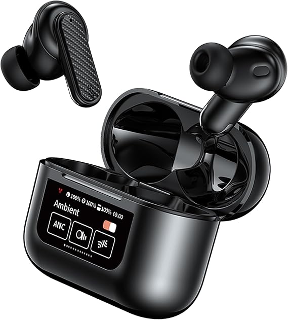 Wireless V5.4 Earbuds Compatible with Samsung Galaxy A54/A42/A35/A23/A16/A15 5G UW Super ANC Noise Cancellation, Digital Display, IPX8, 48Hr Use, 300mAh PowerBank 100Day Standby Case