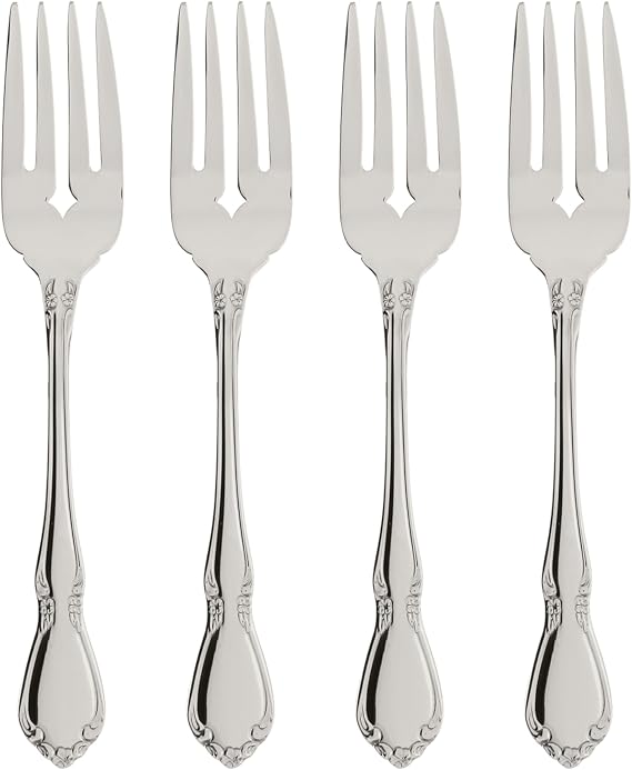 Oneida Chateau Salad Forks Silverware Set for 4, Flatware