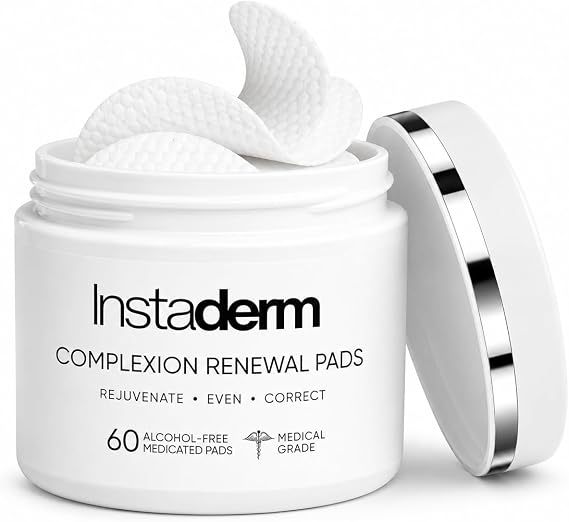 Complexion Renewal Pads-Eliminates Acne, Cystic Breakouts, Pimples, Blemishs, Blackhead, Whitehead & Clogged Pores. Reduces Appearance of Uneven Skin Tone, Dark Spots, Improve Skin Texture.