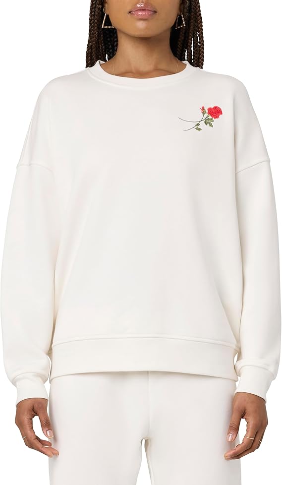 florence by mills Women's Cozy Crush Oversized Pullover Sweatshirt