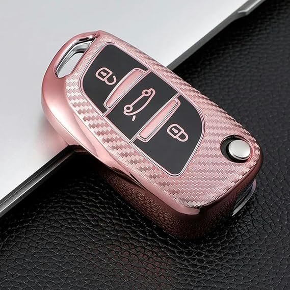 TPU Car Key Case Cover Shell Holder Bag Fob Keychain for Peugeot for Citroen C1 C2 C3 C4 C5 DS3 DS4 DS5 DS6 Carbon Fiber Car Key Fob Parts