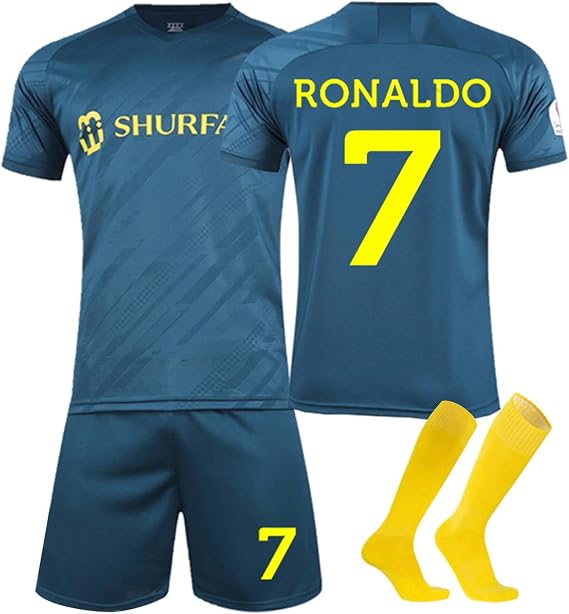 football jersey 23/24 al nassr no. 7 home / away football jersey shorts and socks suit for children / adults football jerseys boys men