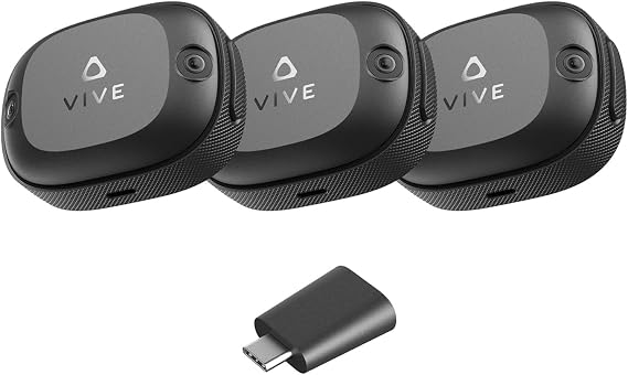 HTC Vive Ultimate Tracker 3 Pack + Dongle - Full Body Tracking for VR