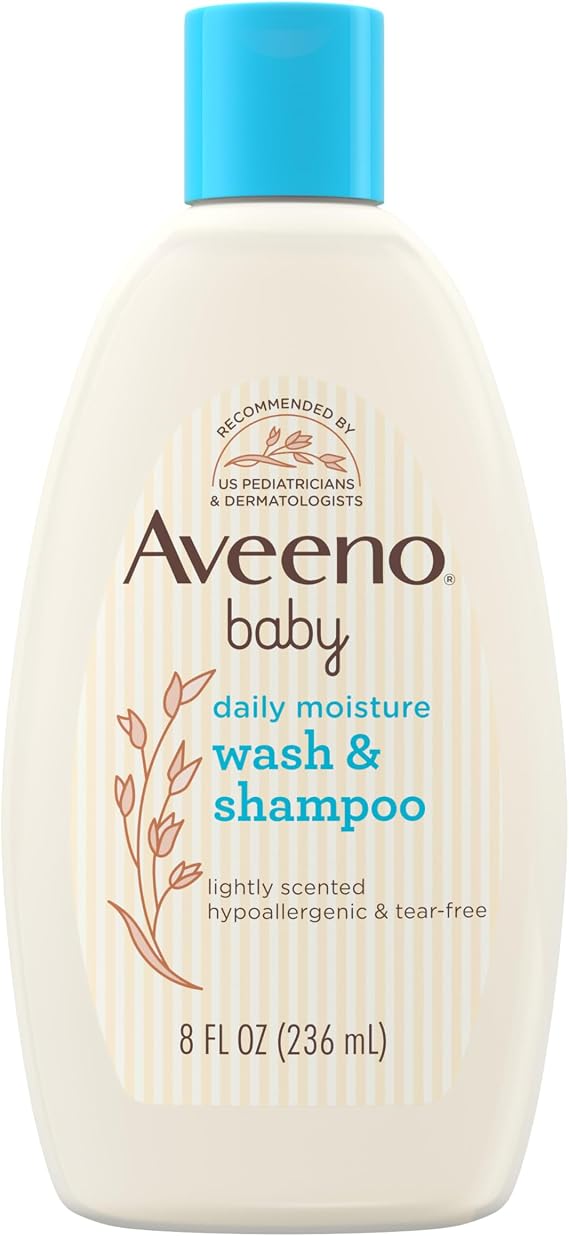 Aveeno Baby Daily Moisture Body Wash & Shampoo, Lightly Scented, 8 fl oz