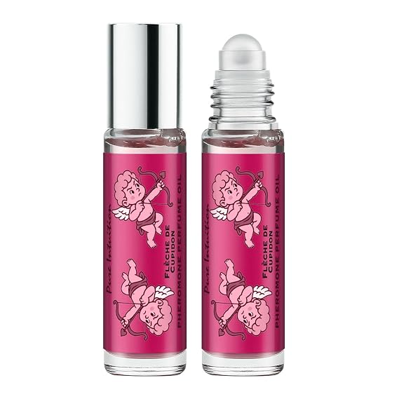 Fleche de Cupidon Pheromone Cologne for Women Perfume Oil for Her Floral and Fruity Notes Long-lasting - Travel Sized Portable (0.34 fl. oz Roll On)