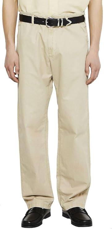 Stone Island Mens Old Treatment Loose Fit Pants 34 Beige