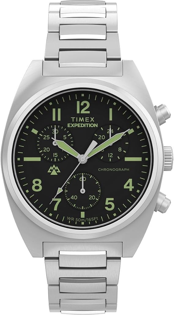 Timex Men's Chronograph Quartz Watch Expedition North Capstone with Stainless Steel Bracelet