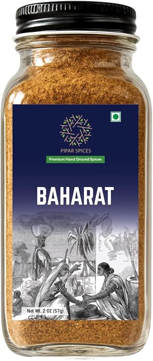 Pipar Spices Baharat - Eastern Mediterranean Spice Blend, Glass Bottle, 2 oz (57g) | Hand-Stone Ground Spices