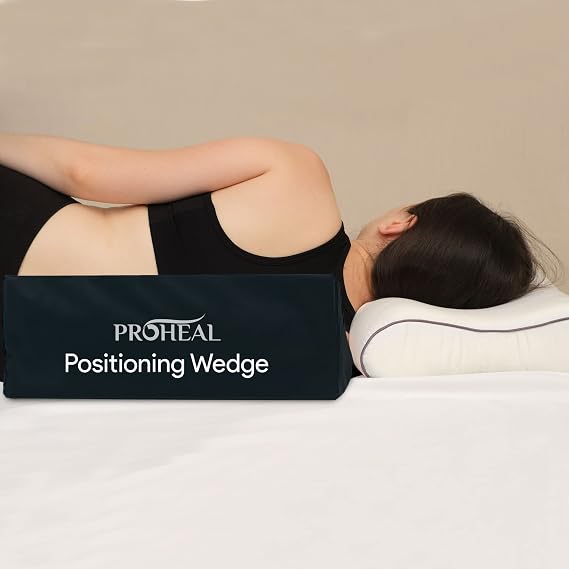 Foam Medical Bed Wedge - Positioning Mattress Wedge to Prevent and Treat A Bed Sore - Relieves Body, Back, Coccyx Pressure - Elderly Pillow - 7 x 12 x 34