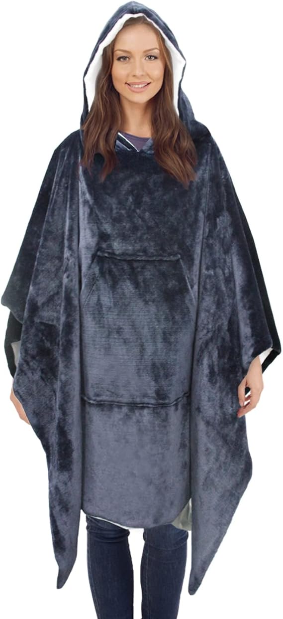 STARLENGET Wearable Hooded Blanket for Adults EMF Shielding Blanket, Lightweight, Cozy and Functional Radiation Blocking Throw Blanket for Adult