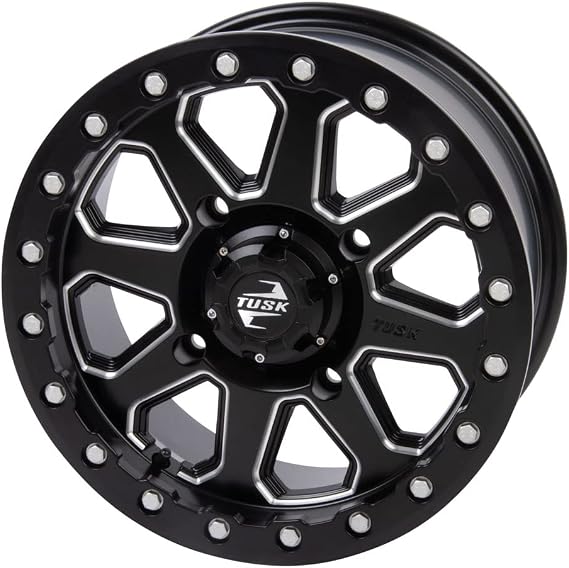 4/137 Tusk Uinta Beadlock Wheel 15x7 5.0 + 2.0 Milled/Black