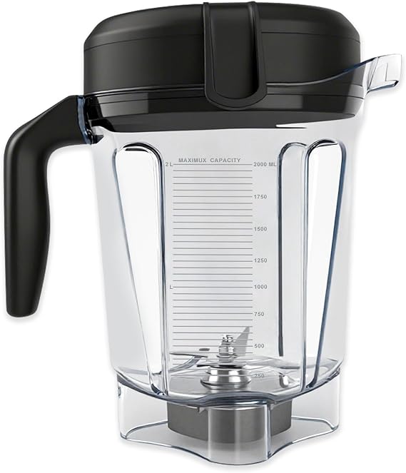 Blender Pitcher 64oz Low-Profile,Compatible with Vit 780 750 7500 5000 5200 Vm0102 Vm0103 Vm0197 E310 Professional/Commercial/Classic Series etc Blender,Blender Container Jar Cup,
