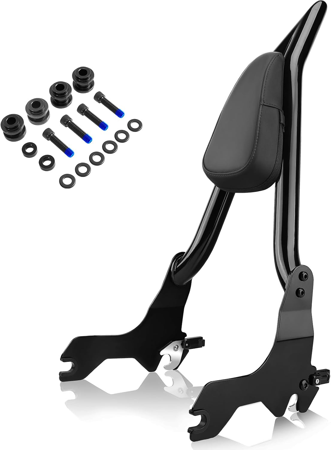 Softail Fat Bob Backrest Sissy Bar compatible with Harley Davidson FXFB FXFBS, 26 Tall Quick Release Detachable Passenger Backrest, 2018-2023, Glossy black Not fit Fat Boy FLFBS