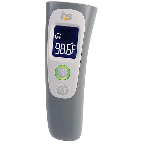 HealthSmart Digital Forehead Thermometer with No Contact Infrared Technology - Ideal for Babies, Children or Adults, Modes to Also Test Temperature of Objects or Air (Pack of 1)
