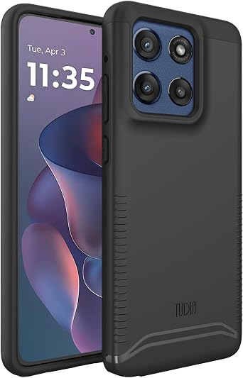 TUDIA Merge [Military Grade] for Motorola Moto G Stylus 5G 2025 Case - [Drop Tested] Dual Layer Shockproof Slim Rugged Grip Heavy Duty Protective Phone Cases Cover - Black