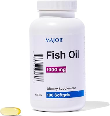 MAJOR Omega-3 Fish Oil - Fish Oil Supplement 1000mg - 100 Softgels 1-Pack