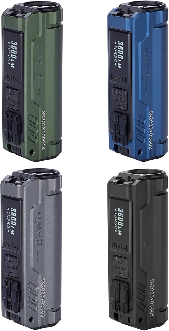 IMALENT BL50 Mini Flashlight 3600 Lumens Dual Light Source EDC Torch with White LED and UV Light, Built-in Rechargeable Battery for Outdoors, Emergency, Work, Camping