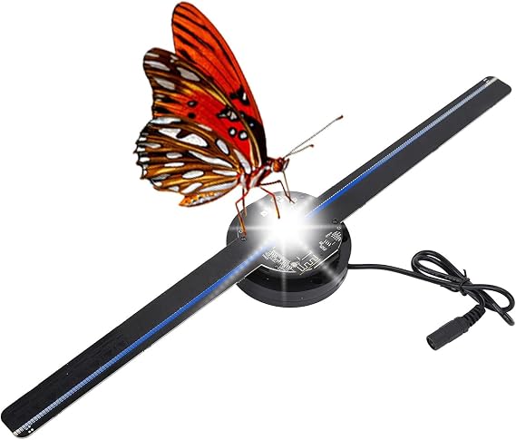 3D Hologram Fan, Hologram Customised Images,16.5-inch Holographic Fan Projector WiFi with Remote, Animated Holographic Display for Business Stores,1PC