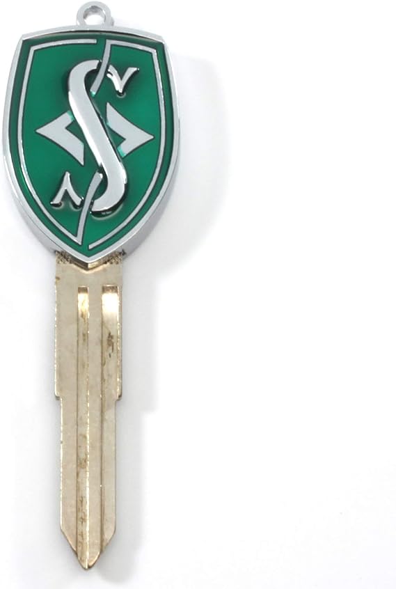 Rotary13B1 Silvia Key Blank - Green Enamel with Chrome Details - Door/Ignition Key
