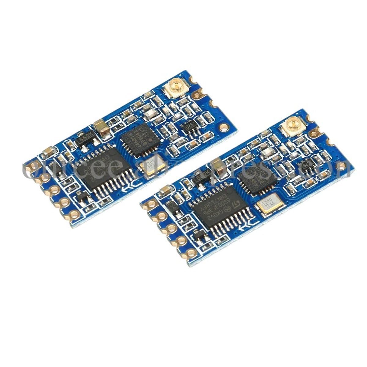 New 2024 2Pcs Hc-12 Si4463 433Mhz WiFi Wireless Serial Port Module Hc12 1Km 1000M 433Mhz Receiving and Transmitting Module
