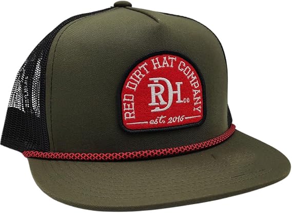 Red Dirt Hat Company Adjustable Snapback Rope Hat - Stylish Snapback Trucker Cap for Men & Women