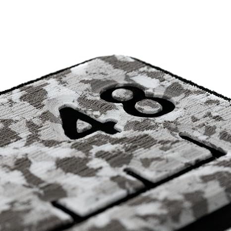 SeaDek 48" Fish Ruler - 6mm Thickness - Brushed Texture - Fade-Resistant Routed Numbers - Easy Peel & Stick Installation - Non-Skid Surface for Accurate Measurements, Snow Camo/Black