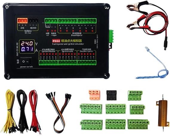AM-PD60 Fuel Injection Ignition Simulator, ECU Maintenance Platform Test Equipment For Auto Repair 12-24V Electromagnetic Diesel Injector Testing Tool