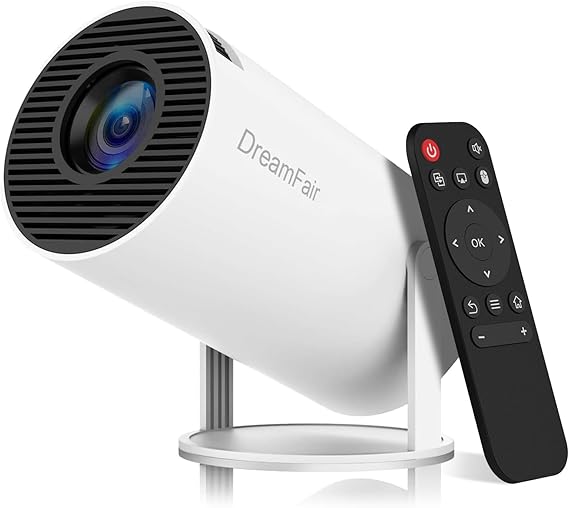 Mini Projector with WiFi and Bluetooth, Portable Projector 4K 1080P Support