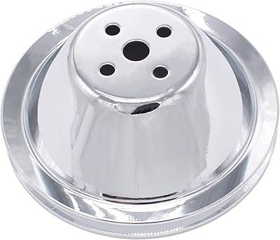 1 Pcs Polished Short Water Pump Pulley SWP Single-Groove For Small Block Chevy SBC 267 305 400